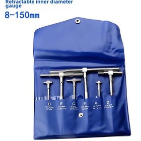 Resim Xiyyadms 8-150mm Genişlik Ayarı, Geri Çekilebilir Tasarım, Daire Delik Ölçümü İçin Dayanıklı Plastik İç Çap Ölçer Takımı 6 Parça, Mavi, Kutusuz 