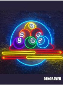 Resim dekoraven Bilardo Neon Tabela Dekoratif Aydınlatma, bilardoraven 