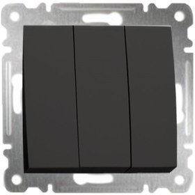 Resim Makel Siyah Karea Üçlü Anahtar 1+3 Modül + Tuş (MAKEL.57054091) 