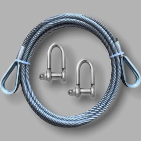 Resim Lidersan Çelik Izoleli Çelik 3,5 Metre Araç Çekme Halatı 7 Ton Çelik Çekme Halatı 2 Adet Mapa 