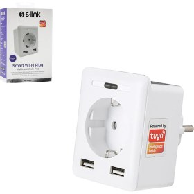 Resim Bernami BYR002 Akilli Wifi Priz 10A 2.4ghz 2xusb Tuya Destekli Sl-04 [efsngrck] 