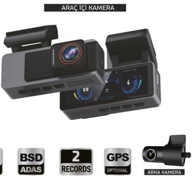Resim SIEGEN Sentinel SC-250 4K UHD Araç İçi Kamera | ADAS & BSD, Wi-Fi, GPS Opsiyonel, 170° Geniş Açı, 24 Saat P 