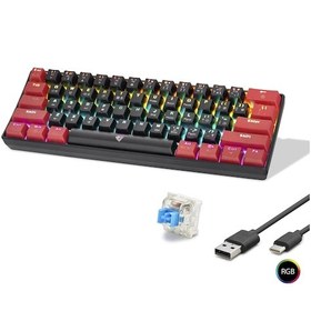 Resim Gaming Mekanik Rgb Klavye Blue Switch - Siyah Kırmızı Mf1701br 
