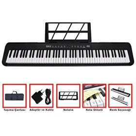 Resim Jwin JDP-2088 Tuş Hassasiyetli 88 Siyah Tuşlu Piyano 
