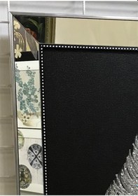 Resim Simli Kanvas Tablo Ayna Çerçeveli Yaprak 3 Parçalı. 