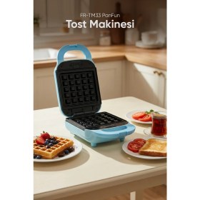Resim Fressi Tost Ve Waffle Makinesi | Çıkarabilir Yapışmaz Plakalı | 5 Ayrı Plaka | Fr-tm33 Panfun 