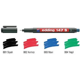 Resim Edding Asetat Kalemi Permanent S Seri 0.3 MM Mavi 147 S 