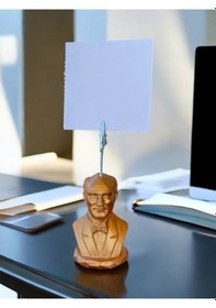 Resim Bakır Atatürk Temalı Not Tutacağı Fotoğraf Tutacak Not Tutucu Ofis Seti Hediyelik Bronz 