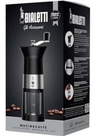 Resim Manuel Kahve Değirmeni Paslanmaz Çelik, Mat Siyah Siyah 