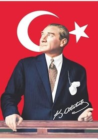 Resim ZC Bayrak 50x70 Atatürklü Türk Bayrağı Pakette 10 Adet Vardır 