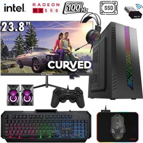 Resim Xaser TETRIX X120 i5-4570 16 GB 512 GB SSD 4 GB RX550 23.8" Free Dos Masaüstü Oyuncu Bilgisayarı 