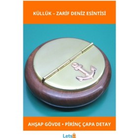 Resim Ahşap Pirinç Çapalı Şık Küllük 
