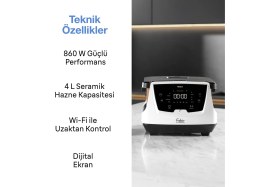 Resim Fakir Pasteur Çiğ Sütten Pastörize Yoğurt Yapma Makinesi 6 Fonksiyon 3 Litre Seramik Beyaz&siyah 