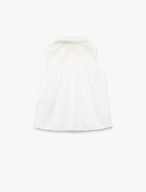 Resim Kız Bebek Pamuklu Kolsuz Peplum Gömlek 