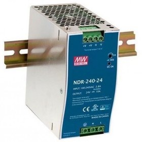 Resim Meanwell Ndr-240-24 240w 24v 10,5a Ray Tip Güç Kaynağı 