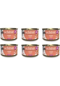 Resim Schesir Somonlu Tam Ve Dengeli Broth Pişirme Suyunda Kedi Konservesi 85 Gr. X 6 Adet 