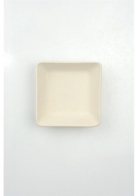 Resim Üçlü Kare Çerezlik Seramik Bisküvi Ham Ürün 