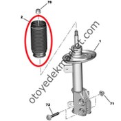 Resim DS3 Crossback (2019-2024) Ön Amortisör Toz Körük Plastik Muhafazası (Orijinal) 