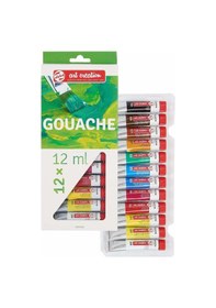 Resim Talens 12 Renk Guaj Boya 1 Paket Art Creation Gouache Colour 12x12ml Guaj Boya Seti Canlı Renkler Tuval Resim Çok Renkli 