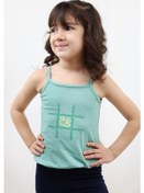 Resim Toontoy Kız Bebek Baskılı Atlet Yeşil 