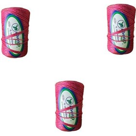 Resim Favori İp 5000 Denye -0.8 Mm- Ambalaj Ve Paket İpi Naylon Burgulu Örgü Çamaşır İpi - Pembe - 3 Adet 