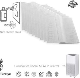 Resim Faf Fresh Air Filter 10 Adet Xiaomi Purifier 2H İle Uyumlu Filtre Üstüne Uyumlu Gümüş İyonlu Elektrostatik Toz Tutucu Ön Filtre 