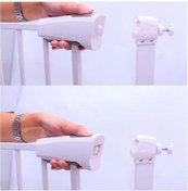 Resim Portakal Safety Otomatik Kapanır Metal Çocuk Güvenlik Kapısı Beyaz 