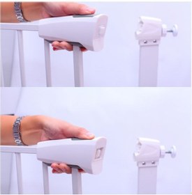 Resim Portakal Safety Otomatik Kapanır Metal Çocuk Güvenlik Kapısı Beyaz 