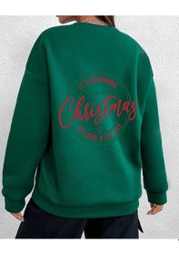 Resim Unisex Oversize Let İt Snow Sweatshirt 