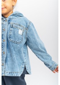 Resim Oliven The Kid Oliventhekid Unisex Kapüşonlu Kot Ceket Mavi Mavi 