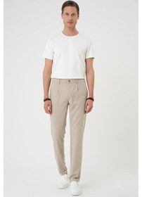 Resim Efor Comfort Fit Beli Lastikli Pileli Bej Jogger Pantolon P 1182 Bej 