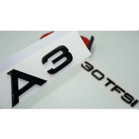 Resim Audi A3 30 Tfsi Parlak Siyah Abs 3m 3d Bagaj Yazı Logo 