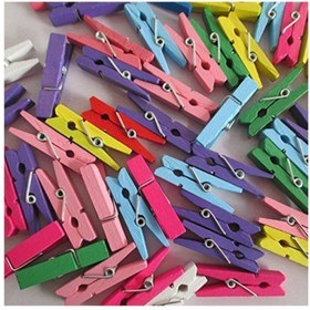 Resim Dünya Magnet 50 Adet Mini Mandal-minik Mandal-dekoratif Süsleme-renkli Mini Ahşap Mandal 