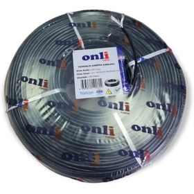 Resim Onli 2+1 1x0,50 mini Coax 2x0,50mm 250 metre Harici Siyah CCTV Kamera Kablosu 