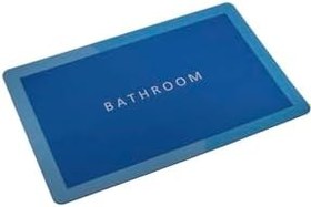 Resim Sihirli Su Emici Banyo ve Çok Amaçlı Kaydırmaz Tabanlı Dikdörtgen Paspas 58 x 38 cm, Açık Mavi 
