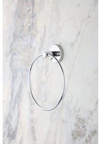 Resim MultiStore 5li Banyo Aksesuar Seti Halka Havluluk/Tuvalet Kağıtlığı/Askılık/Sabunluk/Diş Fırçalık Gri 
