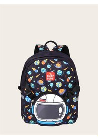 Resim Supercute Two İn One Sırt Çantası - Astronaut - Siyah 