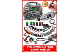 Resim Proxtech Premium Çok Amaçlı Devir Ayarli 211 Parça Hobi Gravür Seti El Motoru Usta Set Esnek Şaft 