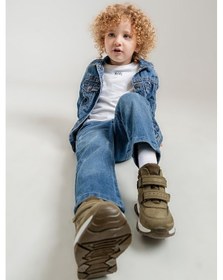 Resim Mnpc Erkek Çocuk Haki Hakiki Deri Suya Dayanıklı Anatomik Günlük Bot 25k3b11061263 Haki 