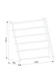 Resim ATA HOME Montessori Ana Sınıfı Kreş Okul Çocuk Odası Kitaplığı Ahşap Kumaş Kitaplık Yıkanabilir Kumaş Beyaz 