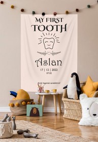 Resim Diş Kutlama Gününe Özel Kişiselleştirilebilir Duvar Örtüsü (#39) - 75 X 50 