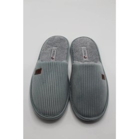 Resim Erkek Sessiz ve Kaydırmaz Taban, Sıcak,mevsimlik, Içi Peluş, Fitilli Kadife Çanak Terlik 