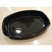 Resim abnturk 36X26CM Oval Emaye Fırın Tepsisi Siyah Iç Dış Yüzeyi Sağlıklı Kaliteli Çinko Elips Börek Tepsisi N28 