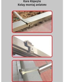 Resim Balkon Çamaşır Kurutma Askısı Dikdörtgen Küpeşte 60X25 Bronz 