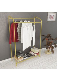 Resim Metallica Concept Armin Çiftli Gold New Konfeksiyon Askısı Büyük Boy Butik Elbise Askısı Altın 