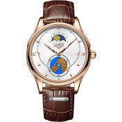 Resim Hanyang Beyaz Altın Lıge Quartz Saat Erkekler Için Lüks Iş Su Geçirmez Erkek Saatler Aydınlık Moda Paslanmaz Çelik Kol Saati Relogio Masculino (Yurt Dışından) 