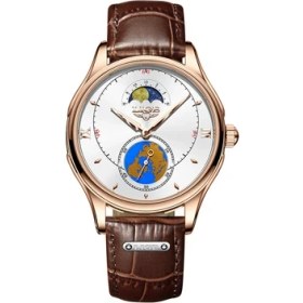 Resim Hanyang Beyaz Altın Lıge Quartz Saat Erkekler Için Lüks Iş Su Geçirmez Erkek Saatler Aydınlık Moda Paslanmaz Çelik Kol Saati Relogio Masculino (Yurt Dışından) 