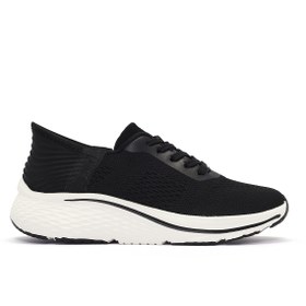 Resim Derimod Zero Kadın Siyah Bağcıklı Kalın Tabanlı Sneaker 25SFE49556F 