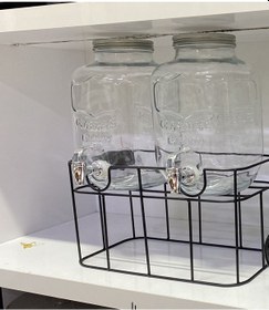 Resim Konak Züccaciye Şerbetlik 4+4 L Ayaklı Musluklu Cam Su Sebili 