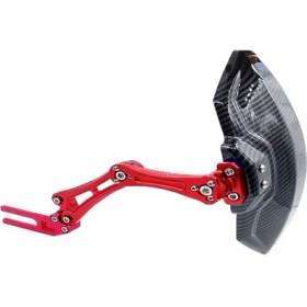 Resim Merpa Motosiklet Çamurluk Sıyırıcı Cnc Alüminyum Kol Plastik Karbon Desen SİYAH 